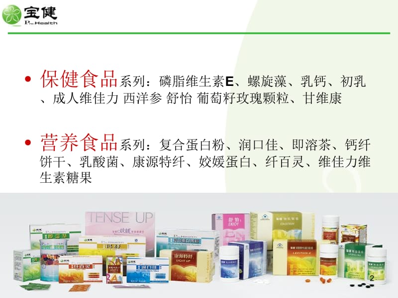 宝健复合保健产品 科学融合 自然呵护健康生活